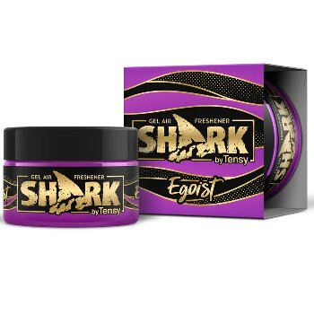 Ароматизатор на панель гелевый банка пластик Эгоист Tensy Shark, TZ-06 (уп 40шт.)
