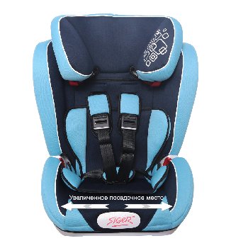 Кресло детское авто группа 1/2/3 ( 9-36 кг/ 1-12 лет) ИНДИГО ISOFIX синий SIGER (1/2)