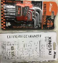 Ключи Г-образные TORX с внутренним отверстием ( 9 предметов) T10-50, L50-135мм, к-т   KK-351