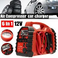 Пуско-зарядное устройство автономное 6в1, 12V (компрессор,фонарь, 2USB, 400А), 319C