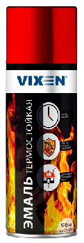 Краска-спрей термостойкая Эмаль Красный яркий, 520 мл VX53006 VIXEN (уп.-12 шт.)