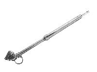 Манометр шин грузовой с вертикальной шкалой, хром, с удлинителем (16 атм)