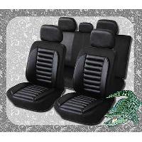 Чехлы ткань стрейч / крокодил.кожа,ортопедическая спина,13 предм.FAS-11K ЧЕРНЫЕ AKUBA /19613