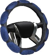 Оплетка перфокожа Sponge, M (d 37-39см) Черная,10 подушечек замша Синяя AZARD (OPL00086), шт.