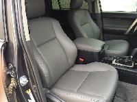 Чехлы модельные кожа Toyota LAND CRUISER 150, кант, комб.серый (Prado SL 2010-12 Grey DS) , к-т