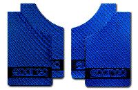 Брызговик плоский 370*220, надпись SPEED&GO, карбон металлик синий, (4 шт), к-т  (1/25)  малый