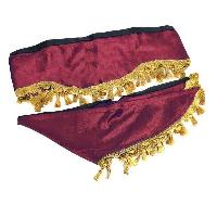 Ламбрекен лобового стекла со шторками 210см/60*60см, Бордовый, к-т   SKYWAY 