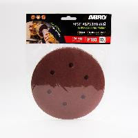 Круг шлифовальный самозацепляемый D150 мм, 6 отв, P 180 (уп 10 шт) к-т   ABRO VD-150A180-RE 