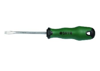 Отвертка Серия Т шлицевая (-) SL 6*100 мм, длина 214 мм  63412 SATA 