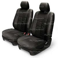 Чехлы модельные кожа Toyota LAND CRUISER 100 (98-07/прав.р), черные ELEGANT 1102006-010 BK