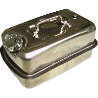 Канистра металлическая горизонтальная Хром 10 л, складная ручка (0,8mm/ 40*22*19 cm) AT-10