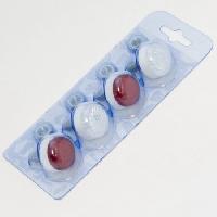 Болт номера большой Белый-КРАСНЫЙ, блистер, 4шт, к-т   (уп.100 к-тов)