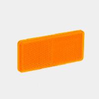 Катафот прямоугольный желтый, 3*7 см, крепление двусторонний скотч, шт.