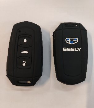 Чехол на ключ автомобильный силиконовый GEELY (3 кнопки) Kc-slk-Gl-02