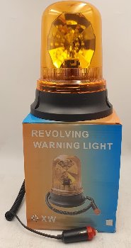 Маячок проблесковый на магните 12V, d-150мм, h-200мм, в прикуриватель, вращающийся 