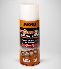 Герметик прокладка силиконовый Медный сверхвысокотемпературный, 450мл, (спрей) CG-418-R, ABRO (1/12)