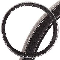 Оплетка экокожа комбинированная Luxury-7, М (37-39 см), Черная с серебром, шт.   SKYWAY S01102436