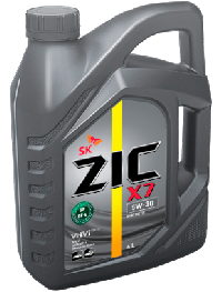 Масло моторное ZIC X7  5w30  API SP, ILSAC GF-6/ SN Plus, 4л  (бензин, синтетика) 