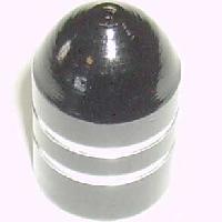 Колпачок для камеры металлический конус с полосками, металлик черный, 4 шт, к-т VC - 107