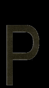 Наклейка-дубль номерного знака БУКВА Р  (18*33 см) наружная