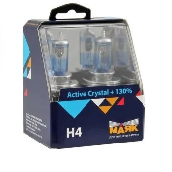 Лампа галогеновая H 4 24V 75/70W P43t Аctive Crystal+130 (74430AC+130) 2 шт, к-т  Маяк   (1/6)