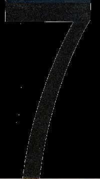 Наклейка-дубль номерного знака ЦИФРА 7  (18*33 см) наружная