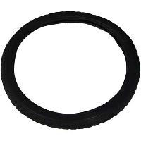 Оплетка экокожа стеганая / волна M (37-39 см) Черная  (31613)