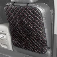 Накидка защитная спинки сидения, экокожа 60*50см Черная (строчка Красная) SKYWAY S06101032