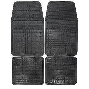 Коврики Резина 4 пр (п:64*40см,з:33*39см) Стандарт 009, Черный, к-т   SW S01704009 (1/12)