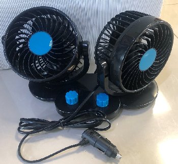 Вентилятор двойной 12V D130мм, 2 регулятора, T 517