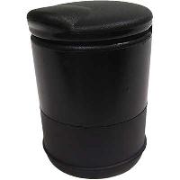 Пепельница-стакан пластик, мини, прорезиненное дно, черная 4SB