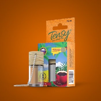 Ароматизатор подвесной жидкий флакон стекло/дерево Кофе, 6 мл TB-05, Tensy (уп.15шт)