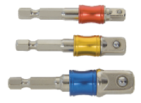 Адаптер для шуруповерта 6,3 мм под головки (набор 3 предмета) 1/4", 3/8", 1/2" , к-т  83052 TStop