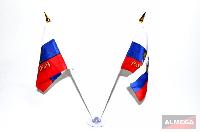 Флаг России большой (двойной) на присоске (2 флага+присоска), к-т