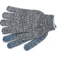 Перчатки хб плотные, с точками, СЕРЫЕ  (уп. 10/250 пар)