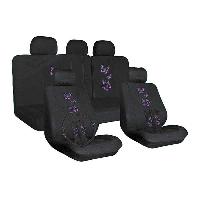Чехлы полиэстер, салон (14пр) (оплетка L, чехлы ремня) STRIKE Черный-ФиолетовSKYWAY S01301146
