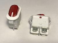 Кнопка-клавиша (вкл/выкл) 2 положения, овальная белая