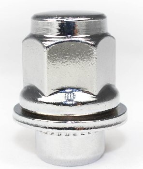 Гайка закрытая, с шайбой TOYOTA 12*1.5, H37мм, ключ 21мм, хром, шт.  (уп. 40 шт)
