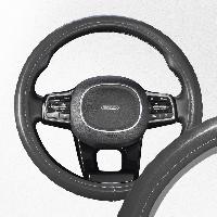 Оплетка экокожа Top-12 M (37-39 см) Серая  S01102501 SKYWAY