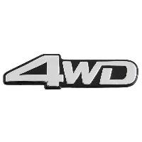 Шильдик металлопластик 4WD, 130*35мм, серебро SKYWAY (STL-038)