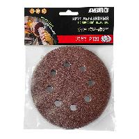 Круг шлифовальный самозацепляемый D125 мм, 8 отв, P 120 (уп 5 шт)  к-т   ABRO VD-125A120-RE