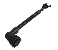 Разъем герметичный (AMP) с проводами, Вилка, 6 контактов, угловой