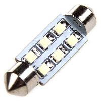Светодиод T11*39 24V WHITE 6 SMD (C5W) SKYWAY S08202020, (к-т 2шт.)