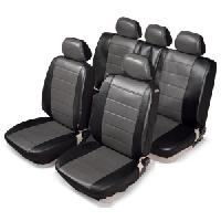 Чехлы экокожа, салон (11 предм) 6 молний, размер М, Senator MADRID, серые (SL031162)