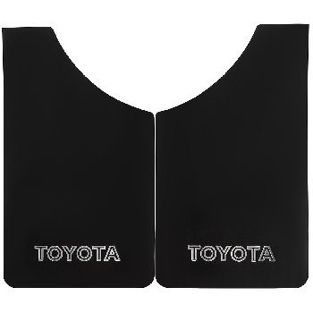 Брызговик плоский 370*240, Черный, надпись TOYOTA серебро (2 шт), к-т  SW S05201028 (1/20) 