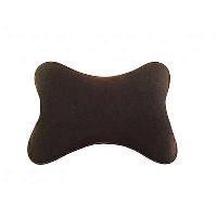 Подушка подголовник Косточка экокожа перфорированная, Черная  (37301)