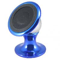 Держатель телефона магнитный, на панель, металл круглый, разборный (D 4см, h 4.5см) Синий SX-32