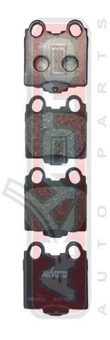 PF-1421 Тормозные колодки Akyoto AKD-1421 T. MARK II. LEXUS GS,IS,SC '97->  RR