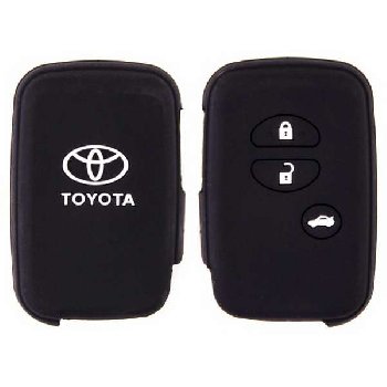 Чехол на ключ автомобильный силиконовый TOYOTA (3 кнопки) CAMRY/CROWN/PRADO, черный AVT4031