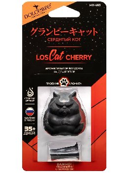 Ароматизатор на дефлектор меловой Сердитый кот чер Lost Cherry (22 гр.) MX-603 Dolce Life ( уп.12шт)